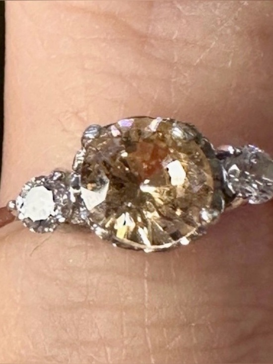 Handmade Jewelry - Morganite and Sterling Silver Ring